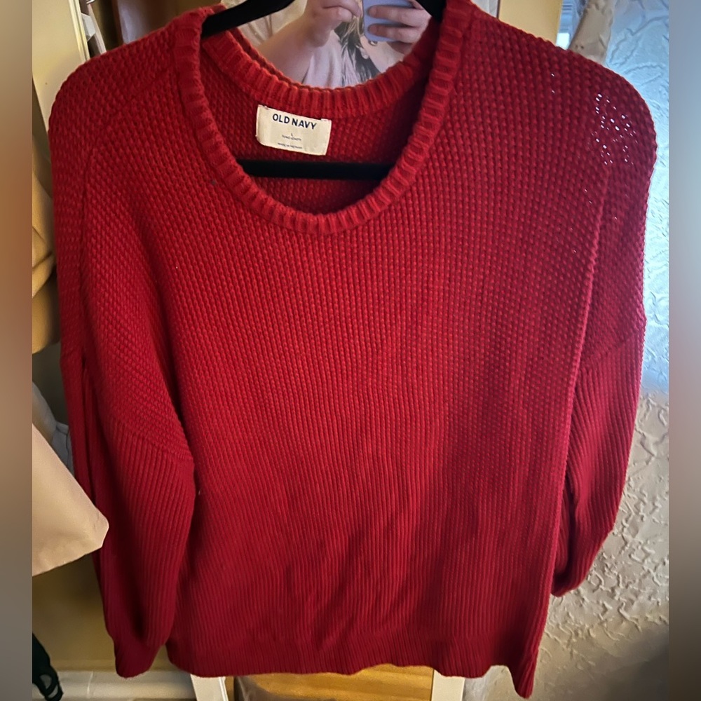 Red Old Navy sweater